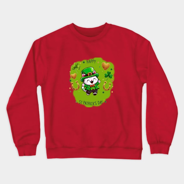 Grab this funny St Patricks Day Beautiful shot for you cat lovers Crewneck Sweatshirt by NOSTALGIA1'